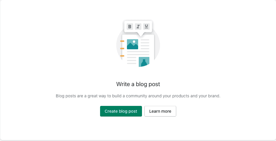 the dreaded empty shopify blog